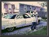 Travis next to Dave's 73 Caddy again... clean ride